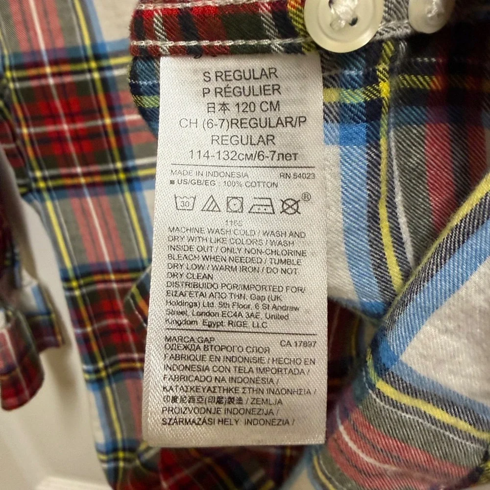 GAP kids plaid
